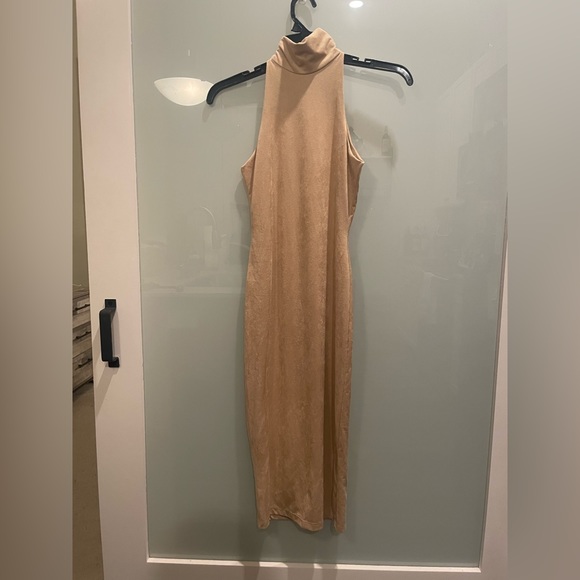 LUX LA tan suede midi dress - Picture 1 of 5